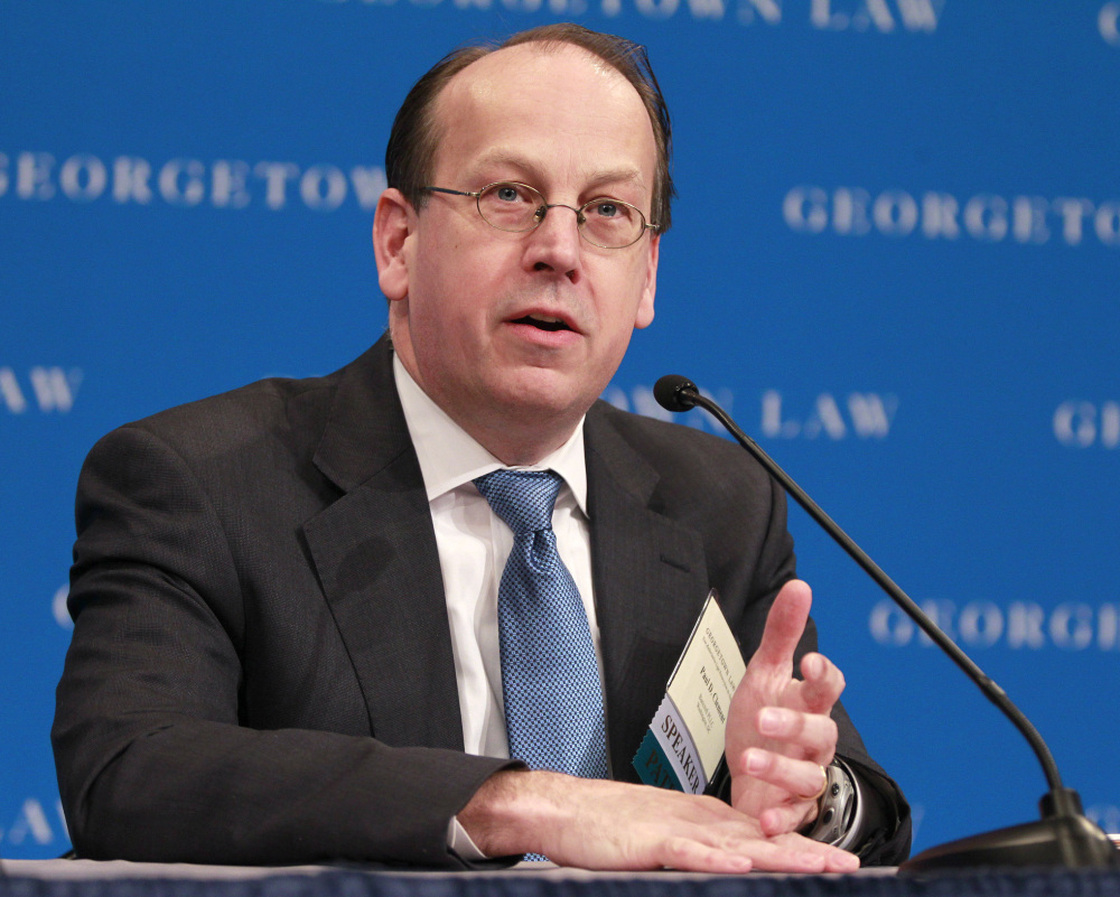 Former Solicitor General Paul D. Clement speaks during a forum at the Georgetown University Law Center on March 9. Clement will be arguing against President Obama's health care act in the Supreme Court next week. 