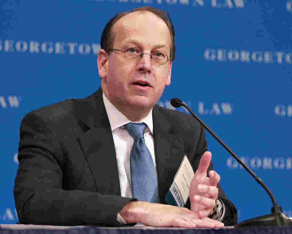 Former Solicitor General Paul D. Clement speaks during a forum at the Georgetown University Law Center on March 9. Clement will be arguing against President Obama's health care act in the Supreme Court next week. 