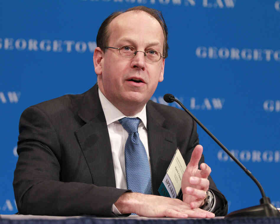 Former Solicitor General Paul D. Clement speaks during a forum at the Georgetown University Law Center on March 9. Clement will be arguing against President Obama's health care act in the Supreme Court next week. 