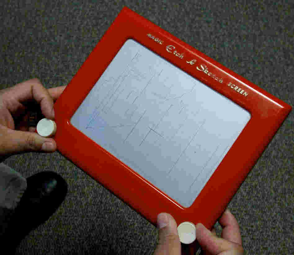 Etch A Sketch: The two with knobs on both sides.