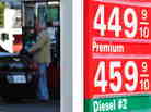 The prices at a gas station in Los Angeles earlier this month. The prices at a gas station in Los Angeles earlier this month.