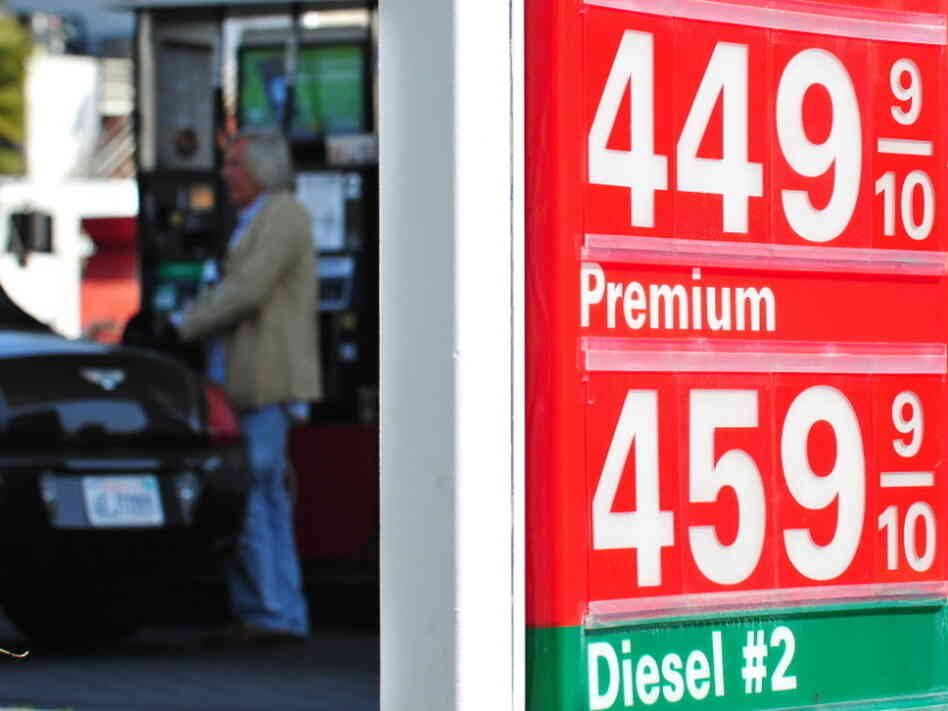 The prices at a gas station in Los Angeles earlier this month. 