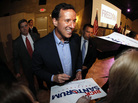 Rick Santorum told voters in Mandeville, La. on Wednesday that they were "not looking for someone who's the Etch A Sketch candidate." 