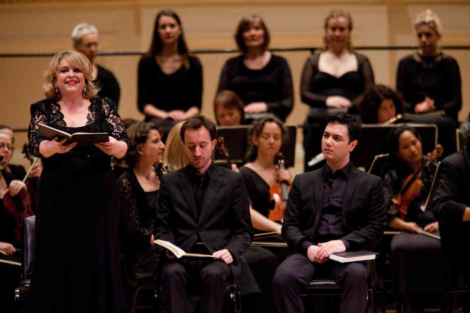 Canadian soprano Karina Gauvin sang many beautiful Bach moments in the performance, including the aria "Melt my heart, in flodds of tears."