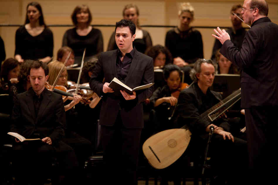 American tenor Nicholas Phan takes a solo. 