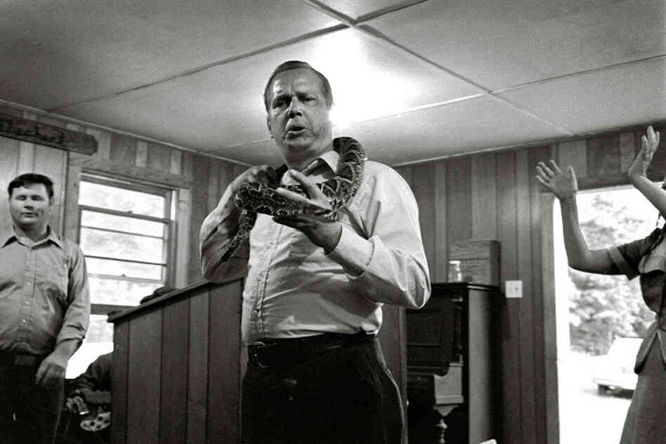 Church of the Holiness in Jesus Christ's Name, snake-handling congregation, Kingston, Ga., 1974
