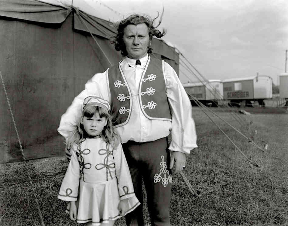 Father and daughter circus act, Stockholm, Sweden, 1973