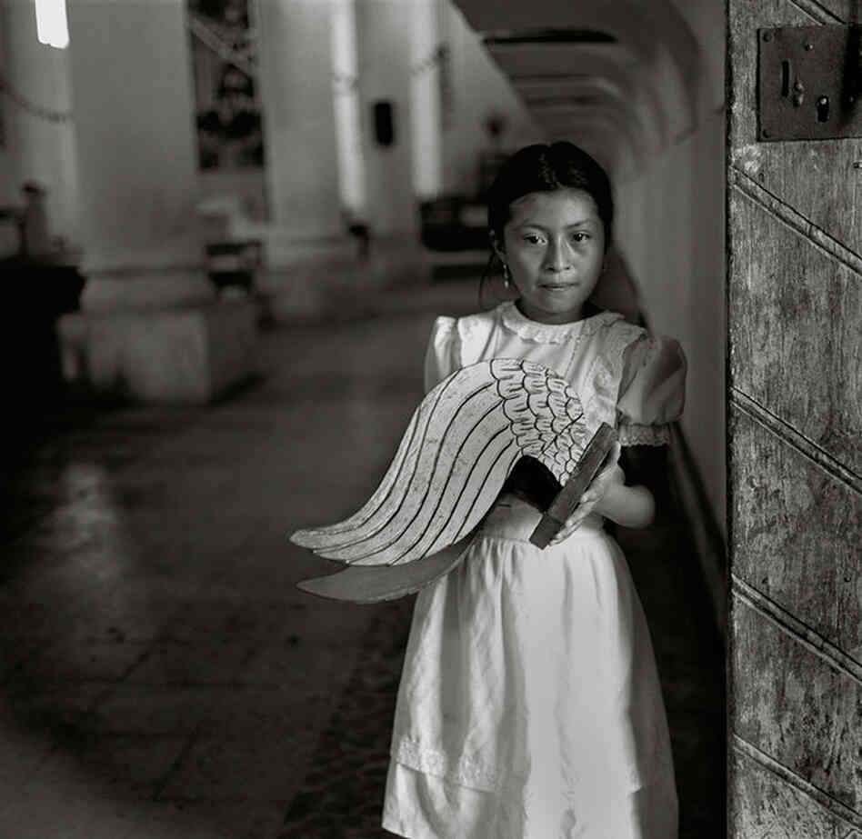 Nina with wooden wing, Mexico, 1996