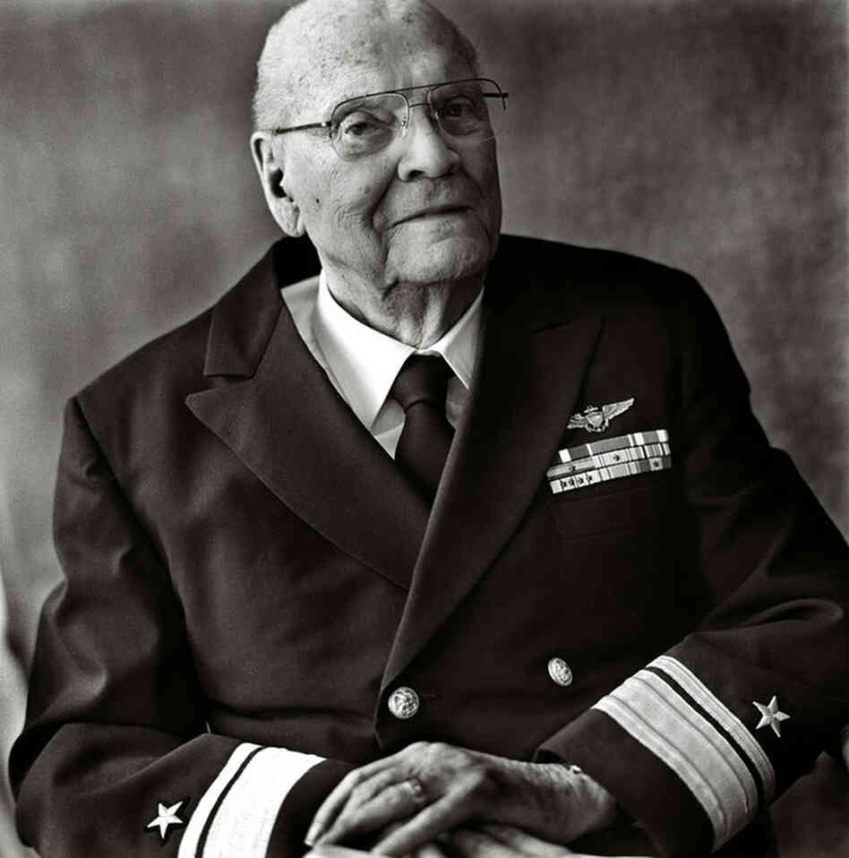 Retired Adm. Lew Hopkins, World War II dive-bomber pilot, Battle of Midway, San Antonio, Texas, 2008