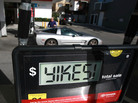 Note: The photo shows a clever Toyota ad, not an actual gas pump that's gone haywire. Note: The photo shows a clever Toyota ad, not an actual gas pump that's gone haywire.