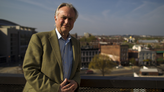 Author and evolutionary biologist Richard Dawkins at NPR headquarters in Washington, D.C., on Mar. 22. 