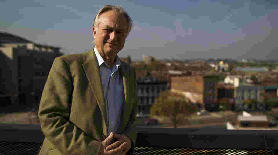Author and evolutionary biologist Richard Dawkins at NPR headquarters in Washington, D.C., on Mar. 22. 