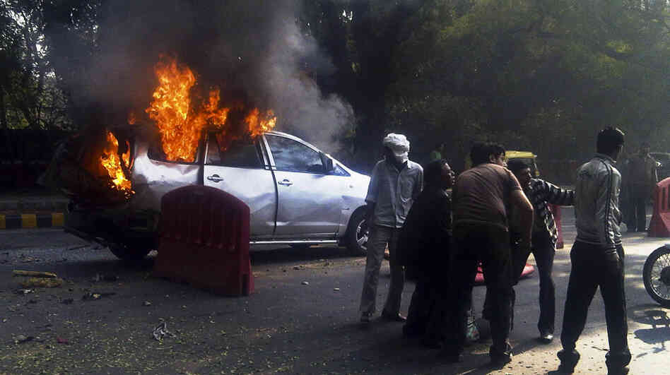 U.S. officials are looking more closely for signs of state-sponsored terrorism these days. In this attack, Israel blamed Iran for bombing a car belonging to the Israeli Embassy in New Delhi, India, on Feb. 13. The wife of an Israeli diplomat was injured. Iran denied it was involved. U.S. officials are looking more closely for signs of state-sponsored terrorism these days. In this attack, Israel blamed Iran for bombing a car belonging to the Israeli Embassy in New Delhi, India, on Feb. 13. The wife of an Israeli diplomat was injured. Iran denied it was involved.