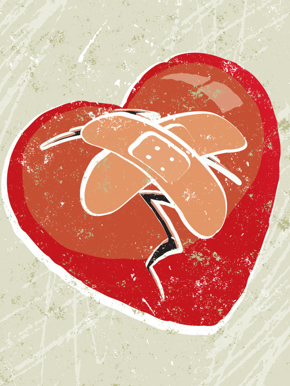 A bandaged heart.