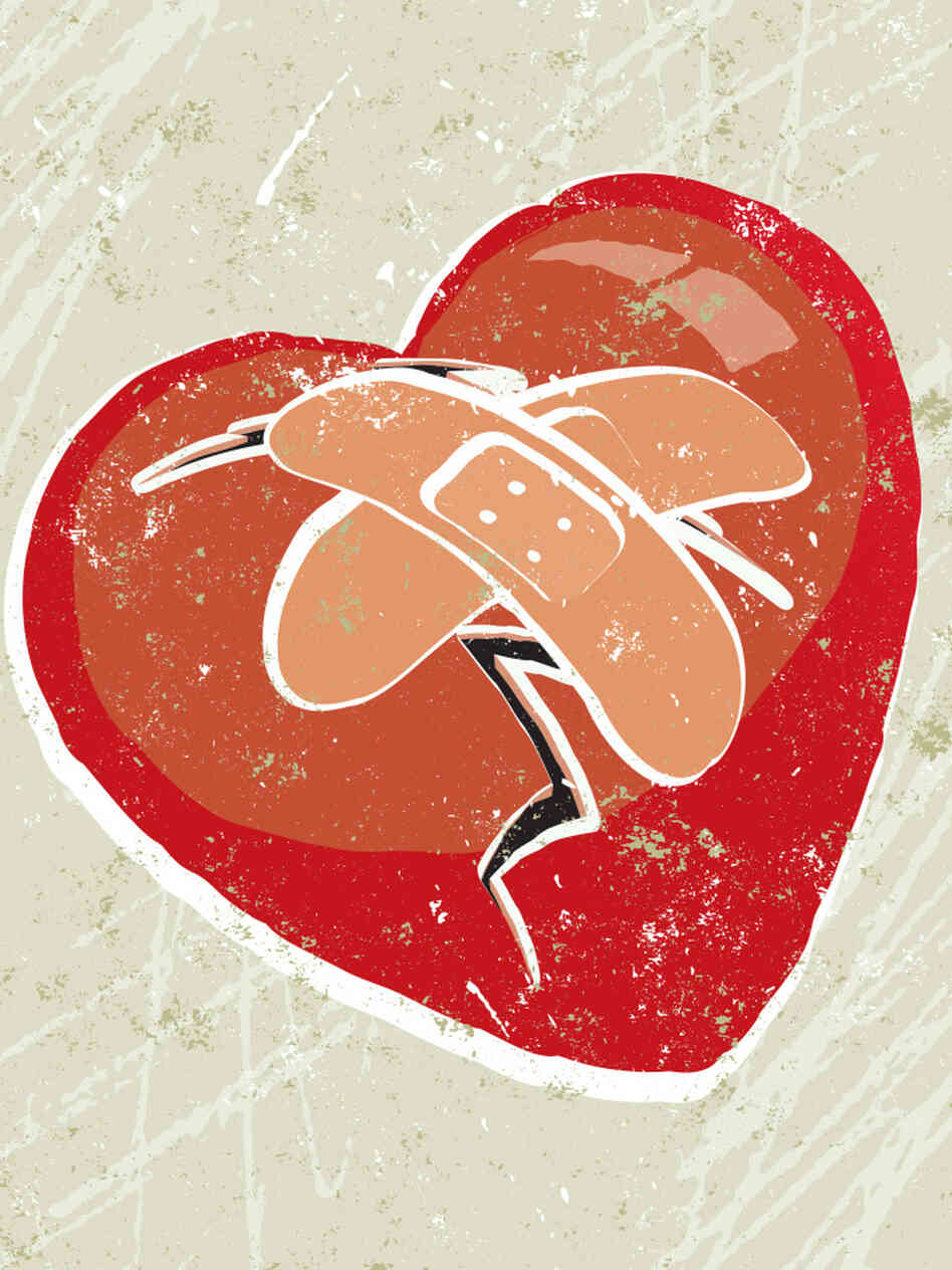 A bandaged heart.