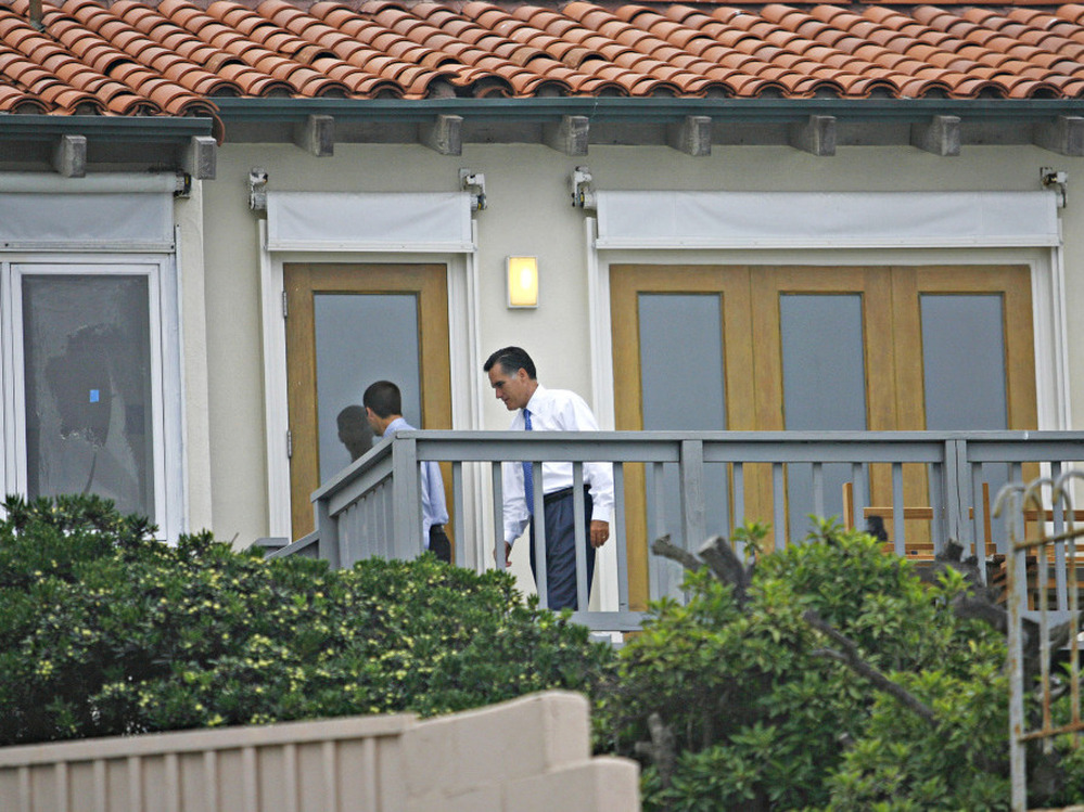 Mitt Romney at his beach house in La Jolla, Calif., in 2008.