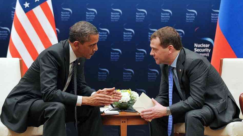 President Obama's remarks about missile defense to Russian President Dmitry Medvedev were meant for his ears only. But they were picked up by a microphone, and have drawn sharp criticism from Mitt Romeny and other Republicans. Obama and Medvedev are shown here on Monday at a nuclear summit in Seoul, South Korea.