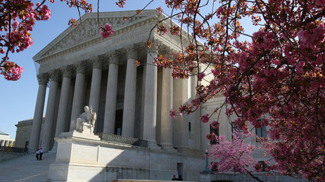 The U.S. Supreme Court building. The U.S. Supreme Court building.