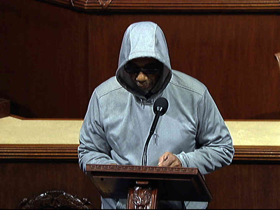Rep. Bobby Rush who, like Trayvon Martin's parents, lost a son to gun violence.  