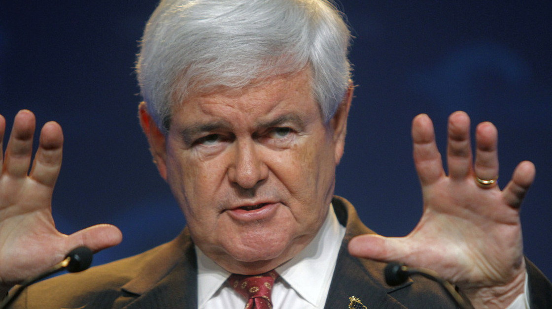 Former House Speaker Newt Gingrich, who wants to the the 2012 Republican presidential nominee, during a campaign event in Camp Hill, Pa., on Saturday (March 24, 2012).