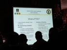 The U.S. military is trying to improve treatment of post-traumatic stress disorder. But many veterans say they're still under pressure to deny they have problems. Here, military personnel attend a presentation on PTSD at Fort Hamilton Army Garrison in Brooklyn, N.Y., in December 2009. The U.S. military is trying to improve treatment of post-traumatic stress disorder. But many veterans say they're still under pressure to deny they have problems. Here, military personnel attend a presentation on PTSD at Fort Hamilton Army Garrison in Brooklyn, N.Y., in December 2009.