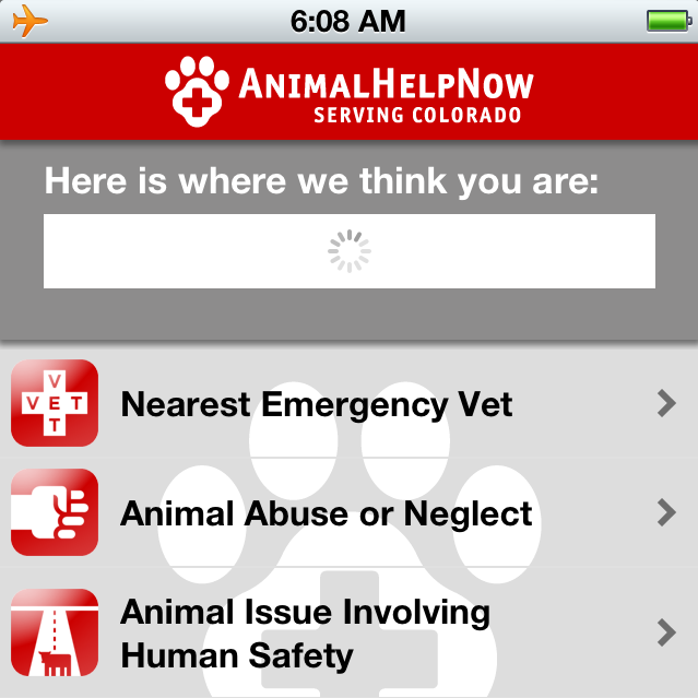 The AnimalHelpNow app currently works only in Colorado, but there are plans to expand the project nationally.