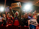 Demonstrators cheer the effort to recall Wisconsin Gov. Scott Walker on Jan. 17 in Madison. Demonstrators cheer the effort to recall Wisconsin Gov. Scott Walker on Jan. 17 in Madison.