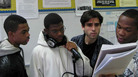 Students at Brooklyn Community Arts & Media High School who call themselves the Swaggbrarians have remixed music by Beethoven. (L-R) Brandon Jones, Daniel Simpson, instructor Adam Miller, Jalan Barber. Students at Brooklyn Community Arts & Media High School who call themselves the Swaggbrarians have remixed music by Beethoven. (L-R) Brandon Jones, Daniel Simpson, instructor Adam Miller, Jalan Barber.