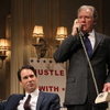 William Russell (John Larroquette, right), a blue-blooded, Harvard-educated former secretary of state, matches wits with rival presidential candidate Joe Cantwell (Eric McCormack), a scrappy conservative senator in the Broadway revival of The Best Man.