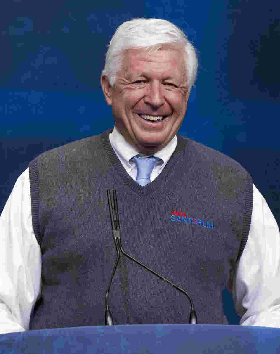 Foster Friess introduces former Sen. Rick Santorum at the 2012 Conservative Political Action Conference in Washington, D.C. 