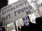 The group Anonymous has threatened to take down the Internet on Saturday to protest anti-piracy proposals that they consider online censorship. Here, a masked protester demonstrates against one such measure last month in Zagreb, Croatia, last month. The group Anonymous has threatened to take down the Internet on Saturday to protest anti-piracy proposals that they consider online censorship. Here, a masked protester demonstrates against one such measure last month in Zagreb, Croatia, last month.