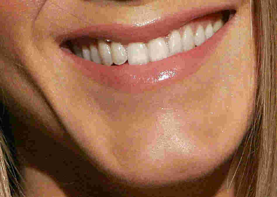 The chin of actress Jennifer Aniston at the premiere screening of "Dirt" aon December 9, 2006 in Los Angeles, Calif. 