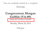 Invitations to fundraisers for members of Congress frequently mention which committees they serve on. 