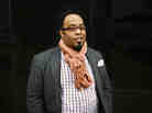 Poet Kevin Young visits NPR headquarters in Washington, D.C., on Friday as a NewsPoet guest.