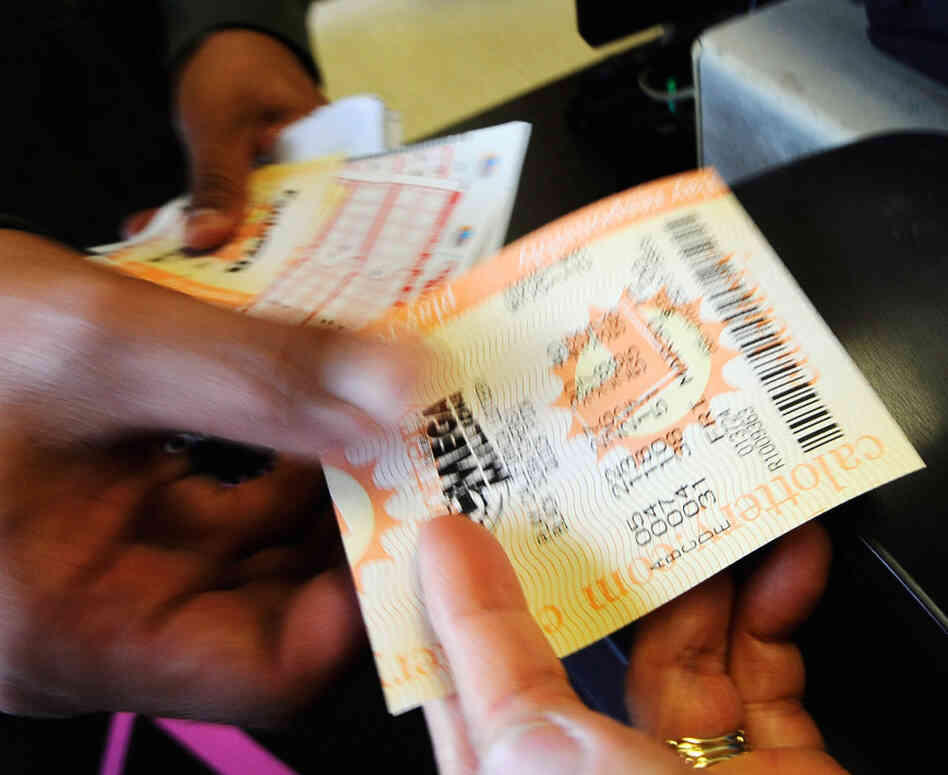 Mega Millions lottery tickets being sold at the Bluebird liquor store in Hawthorne, Calif., on Thursday. 