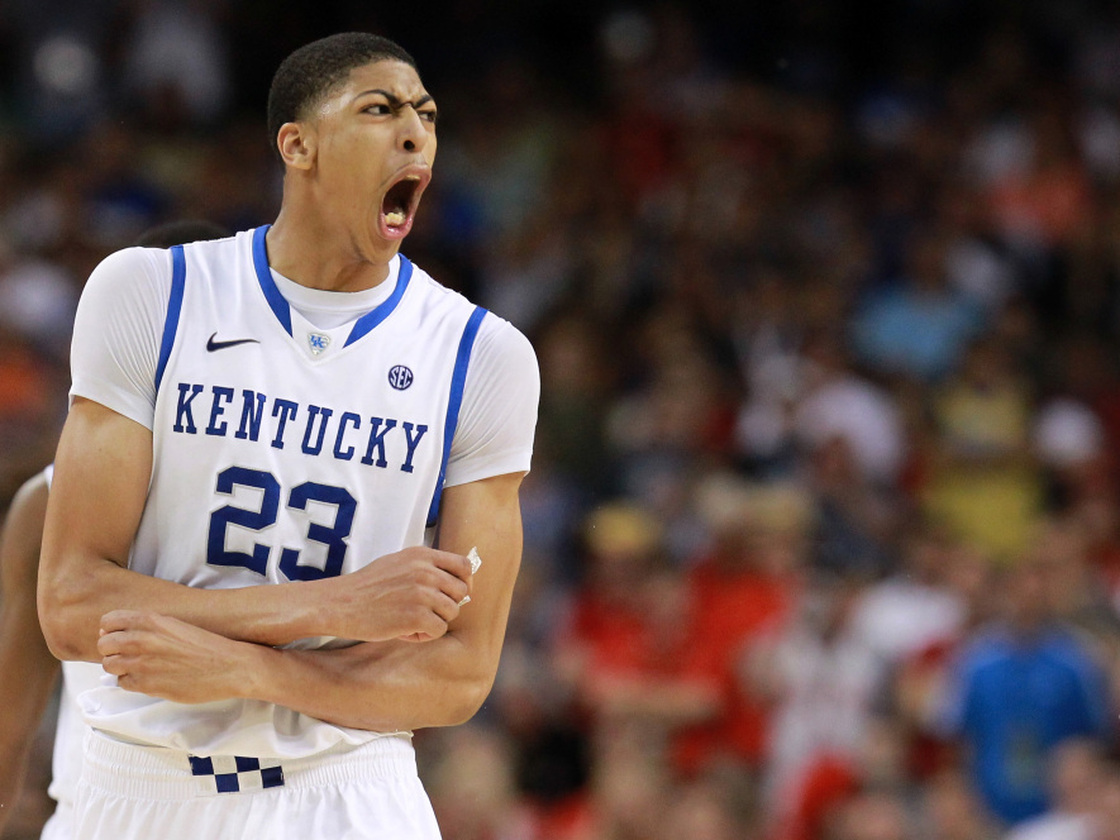Anthony Davis of Kentucky during Saturday's victory over Louisville.
