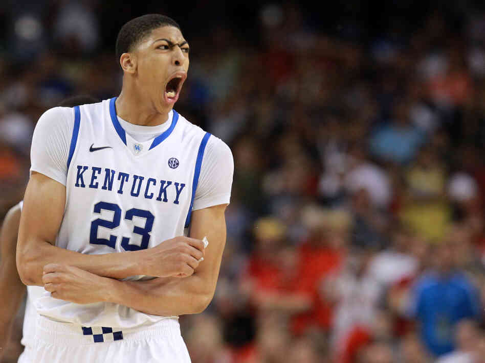 Anthony Davis of Kentucky during Saturday's victory over Louisville.