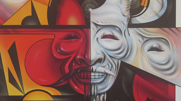 A detail from the cover of Minoru Muraoka's collaboration with Herbie Mann, Gagaku and Beyond.