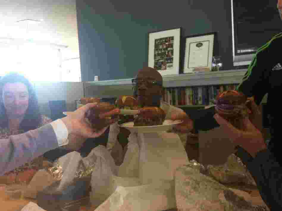 A burger toast. 