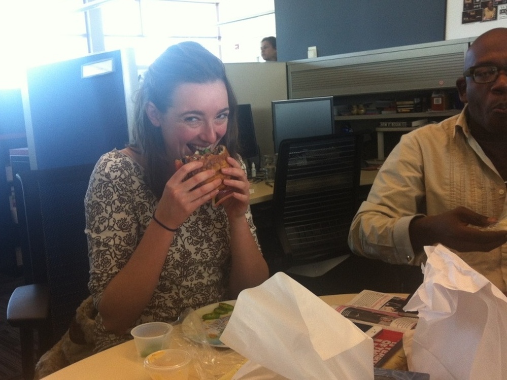 Molly tries it. 