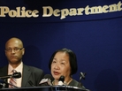 Oakland Mayor Jean Quan and Oakland Police Chief Howard Jordan address reporters after a gunman allegedly killed seven people at a California religious college. The suspect, identified as One Goh, is a 43-year-old Korean who has been living in the United States. Oakland Mayor Jean Quan and Oakland Police Chief Howard Jordan address reporters after a gunman allegedly killed seven people at a California religious college. The suspect, identified as One Goh, is a 43-year-old Korean who has been living in the United States.