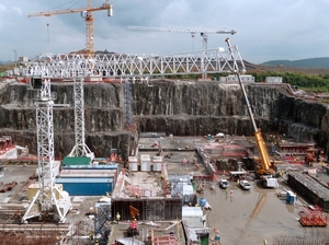 The construction to build a third channel for the Panama Canal began in 2007 and is scheduled to be completed in 2014. This photo shows the state of the construction in December. The construction to build a third channel for the Panama Canal began in 2007 and is scheduled to be completed in 2014. This photo shows the state of the construction in December.