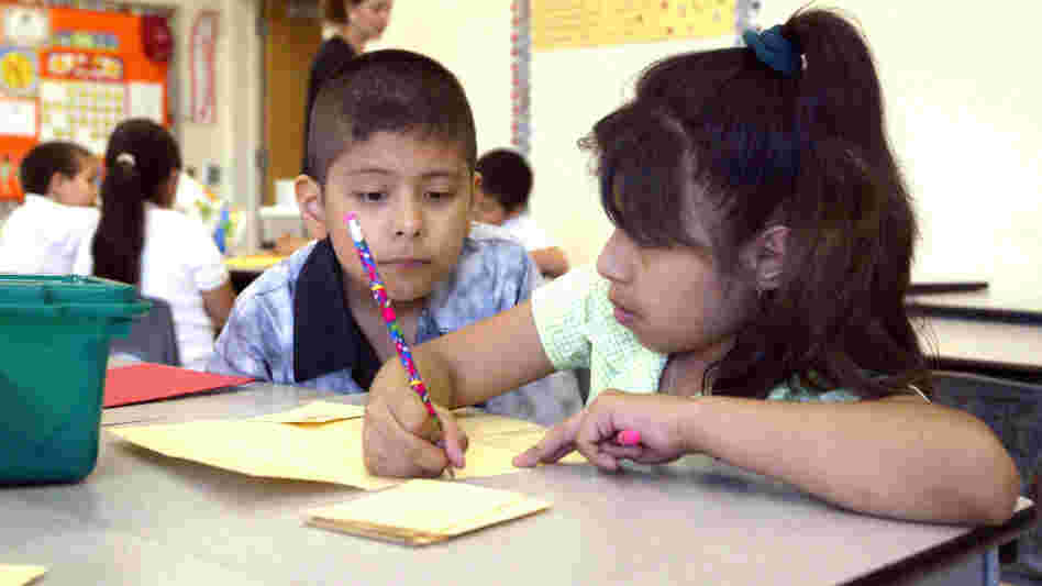 Because these Chicago second-graders are bilingual, they may be better protected later in life against the ravages of dementia. Because these Chicago second-graders are bilingual, they may be better protected later in life against the ravages of dementia.