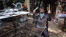 Filastine performs a song on shopping carts at The Cathedral of Junk in Austin, Texas. Filastine performs a song on shopping carts at The Cathedral of Junk in Austin, Texas.