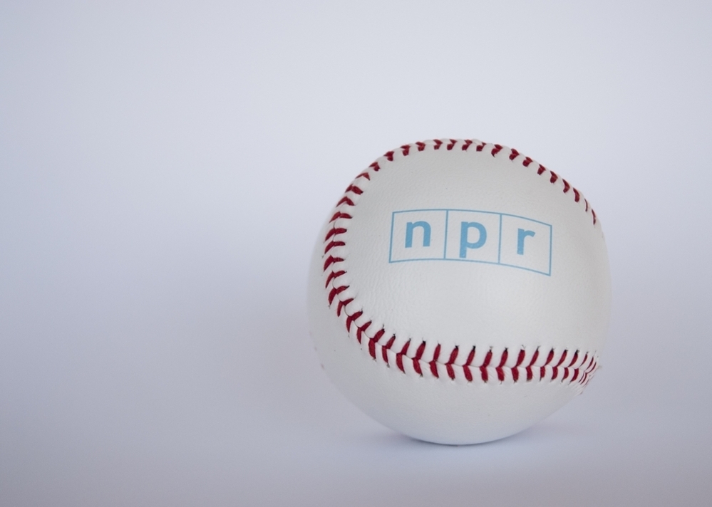 Custom baseball designed in-house by NPR's Creative Services & Branding team.