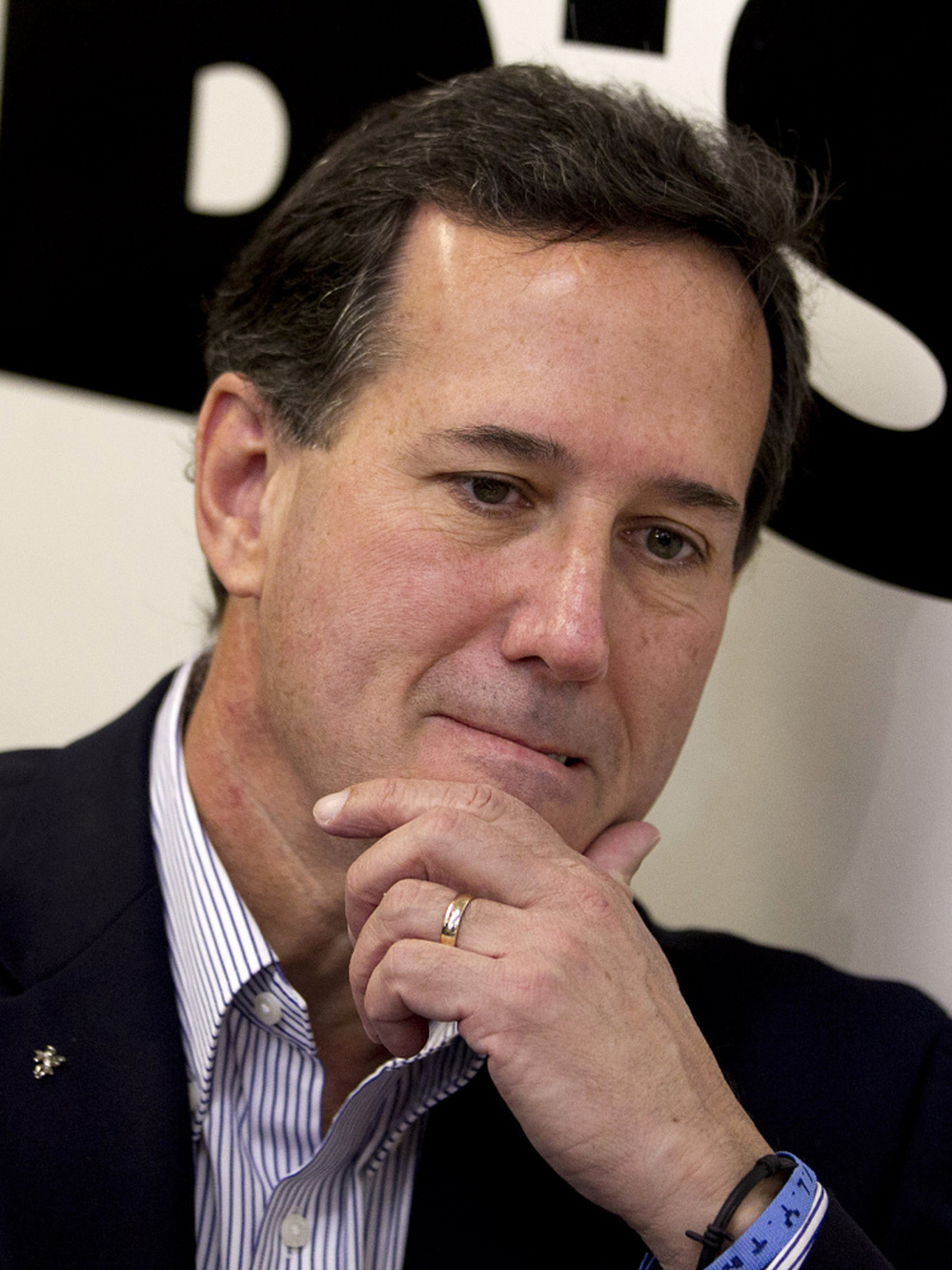 Rick Santorum at Bob's Diner in Carnegie, Pa., Wednesday. 