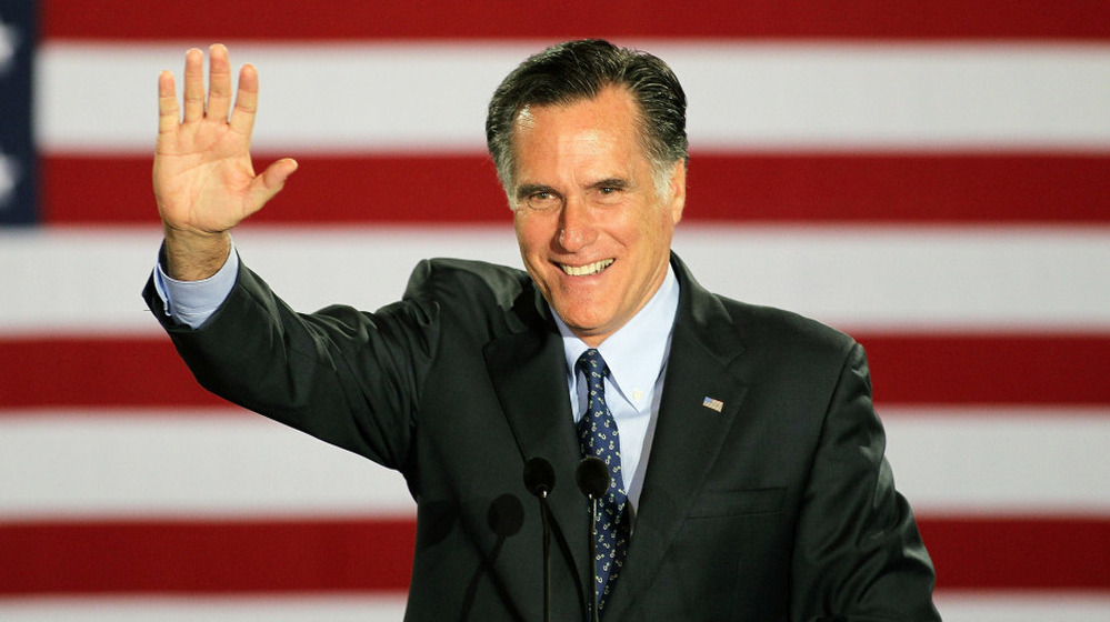 Republican presidential candidate Mitt Romney celebrated last night with supporters in Milwaukee. 
