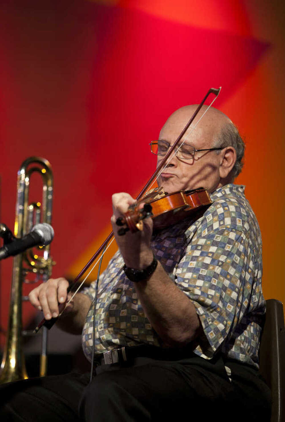 Lewis Kahn performs at the Monterey Jazz Festival.