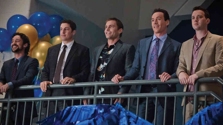 From left, Kevin (Thomas Ian Nicholas), Jim (Jason Biggs), Stifler (Seann William Scott), Oz (Chris Klein) and Finch (Eddie Kaye Thomas) are back, together again for their 13-year high school reunion. From left, Kevin (Thomas Ian Nicholas), Jim (Jason Biggs), Stifler (Seann William Scott), Oz (Chris Klein) and Finch (Eddie Kaye Thomas) are back, together again for their 13-year high school reunion.