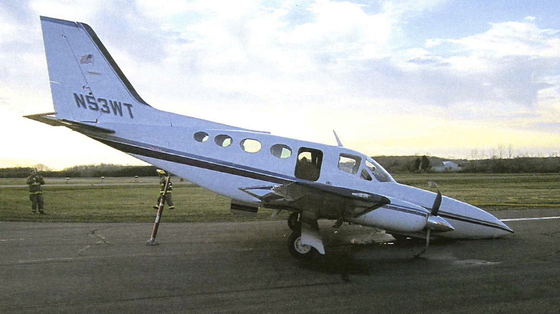 Down safely: Helen Collins successfully landed this small plane after the pilot, her husband, suffered a heart attack. 